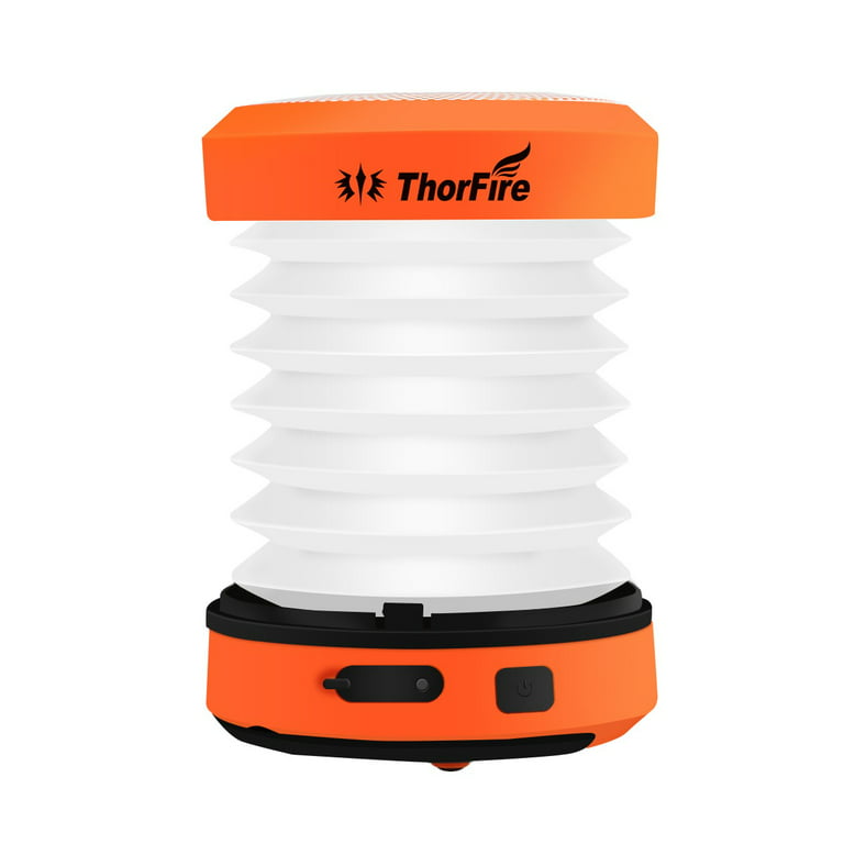 ThorFire LED Camping Lantern Hand Crank USB Rechargeable Mini Flashlight Torch