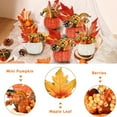 thumbnail image 4 of Pumpkin Decor Fall Decoration for Home Tanksgiving Floral Artificial Stackable Pumpkins for Harvest Tabletop Centerpiece Home Kitchen Party Supplies 4PCS, 4 of 7