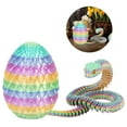 thumbnail image 2 of Mozhitti 12inch 3D Printed Snake Egg,Mystery Snake Fidget Toys,Articulated Snake,Home Desk Decor Surprise Snake Eggs,Adults Fidget Toys for Autism/ADHD - Rainbow, 2 of 9