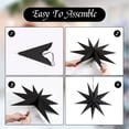 thumbnail image 2 of Easy Joy 3pcs 9-Pointed Black Paper Star Lantern Hanging Star Lampshade for Birthday Wedding Party Decoration, 2 of 7