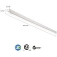 thumbnail image 2 of Lithonia Lighting MNSL L46 1LL MVOLT 40K 80CRI M6 Contractor Select 4 ft. 40-Watt Equivalent Integrated LED White Multi-Volt Strip Light Fixture 2500 Lumens 4000K Color/Finish Family, 2 of 2