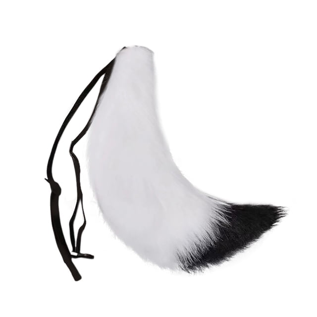 1 unidad colgante de cola de animal 3D para Halloween, para mujer, con pompones, cola peluda a la moda, 50 cm, cola de Halloween