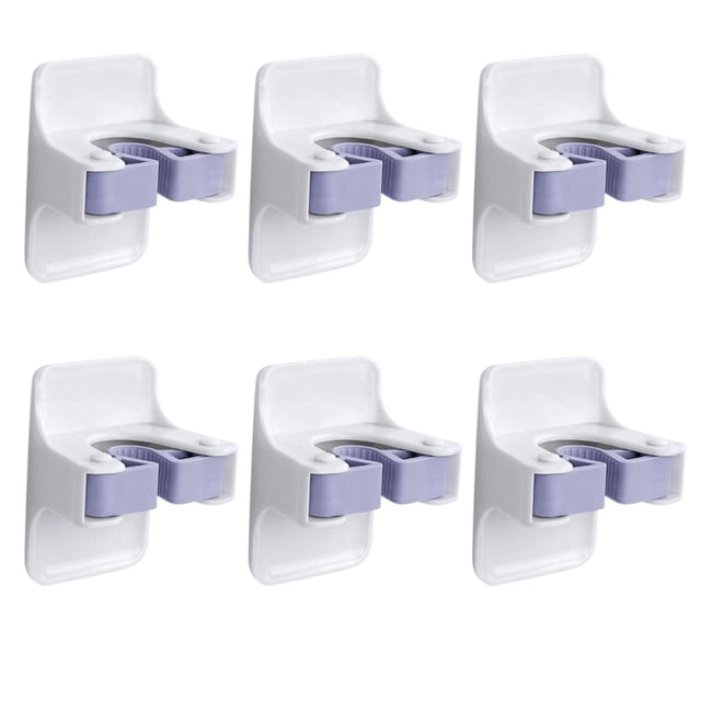 PEONAVET Mop Clip Wall Mounted Mop Organizer Brush Hanger Storage Rack Kitchen Tool