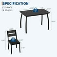 thumbnail image 6 of Accreate Modern 5 Piece Dining Set with Padded Chairs, Table & Chair Set for Kitchen Home, 6 of 9