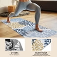 thumbnail image 4 of Blue Floral and Petal Pattern Hot Yoga Mat Towel Non Slip for Hot Yoga - Quick-Drying Yoga Mat Cover with 4 Corner Pockets with Travel Bag - Hot Yoga Towel Non Slip 70"x26", 4 of 6