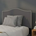 thumbnail image 2 of Flash Furniture Lexington Upholstered Twin Size Headboard with Accent Nail Trim in Dark Gray Fabric, 2 of 8