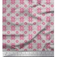 thumbnail image 1 of Soimoi Viscose Chiffon Fabric Dot & Floral Artistic Print Sewing Fabric Yard 42 Inch Wide, 1 of 5