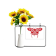 thumbnail image 1 of La cultura china tradicional cometa de papel de corte Tarjeta de bendición de jarrón de girasol artificial, 1 of 3
