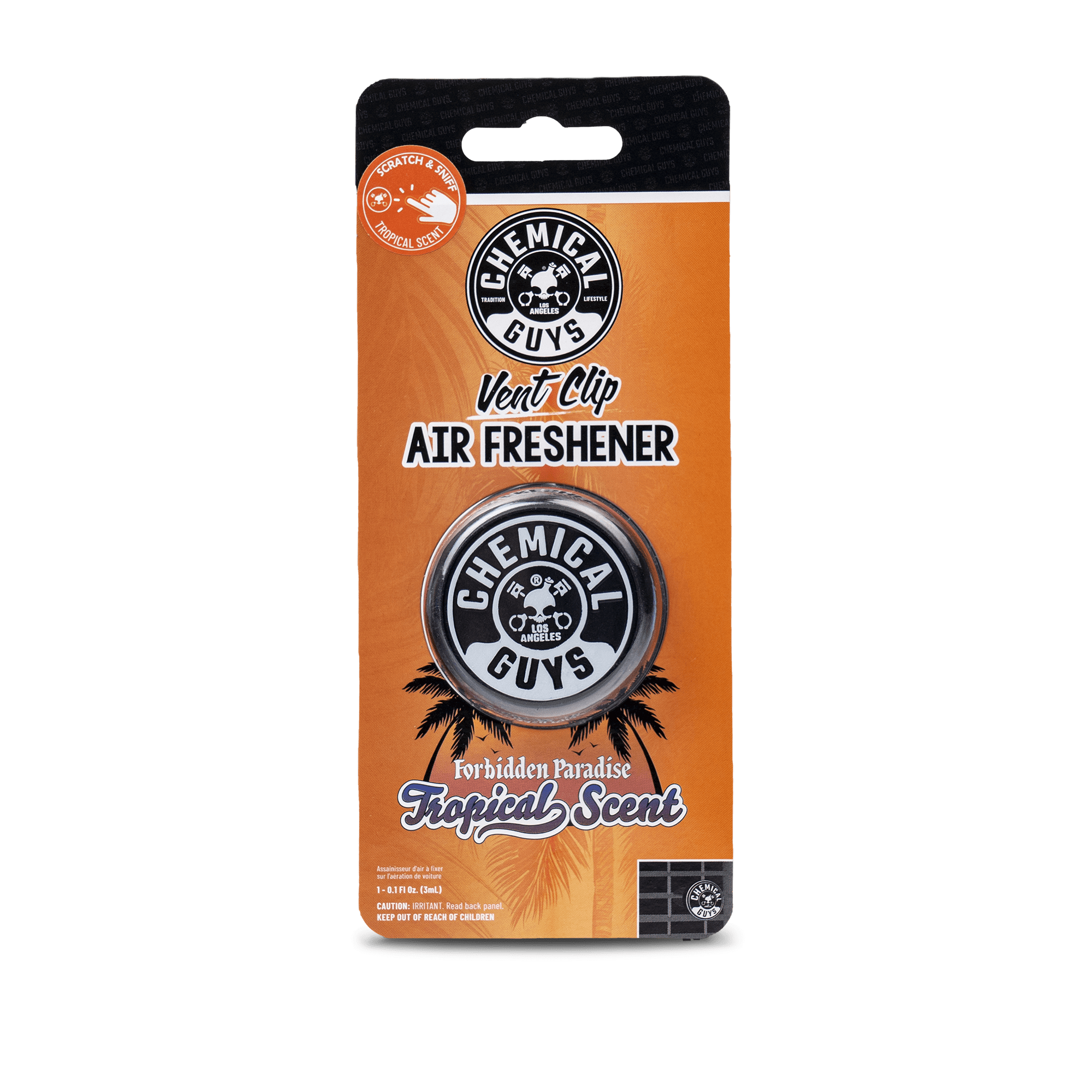 Chemical Guys Tropical Scent Vent Clip Air Freshener, 1 Clip