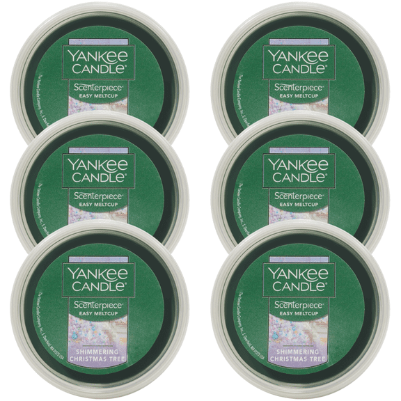 Yankee Candle Shimmering Christmas Tree Scenterpiece Easy MeltCup (Pack of 6)