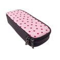 thumbnail image 6 of Picia Strawberry And Heart Pattern Large Capacity PU Leather Pencil Case Organizer Pen Marker Holder Double Zipper Storage Bag Big Pencil Pouch for College Office, 6 of 6