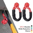 thumbnail image 4 of 2pcs Soft Shackle Rope Synthetic Off Road Towing ATV Winch Recovery Accessories With Protective Sleeve Strap Trailer Portable ,Durable & Safe, 4 of 7