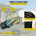 thumbnail image 3 of VEVOR 50Ft 50 Amp Generator Extension Cord STW 6/3 + 8/1 Generator Cord 125V 250V Generator Power Cord N14-50P & SS2-50R & CS6364 Twist Lock Connectors, 3 of 7