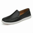 thumbnail image 3 of Men's Casual Loafers Slip On Leather Shoes Comfortable Lightweight Driving Shoes Male Moccasins Classic Penny Loafer Flats Boat Shoes Outdoor Walking Shoes, 3 of 18