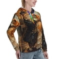 thumbnail image 6 of Daiia Cat Fish Dance Vintage Pattern Women's Fashion Hoodies & Sweatshirts with Kangaroo Pocket Hooded Sweatshirt with Eye-catching Drawstrings-Large, 6 of 7