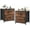 Brown, variant on Small NightStand Set of 2 Fabric Drawer Dressers Short Bedside Tables for Room Organization Closet College Dorm Entry Storage 20 Inch Height Furniture,Brown