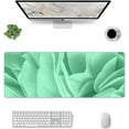 thumbnail image 2 of Mint Green Rose Petals Gaming Mouse Pad Large XL Cute Desk Mat Long Extended Pads Big Mousepad for Home Office Decor Accessories, 2 of 6