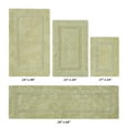 thumbnail image 2 of Better Trends Bath Rugs 4 Piece Set 100% Cotton Bathroom Rug Soft, Water Absorbent, Reversible, Machine Washable for Bathroom Decor Toilet Base Contour And, Bath Mat Sage Lux Collection, 2 of 4