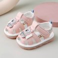 thumbnail image 2 of Linfrsh Baby Boys Girls Sandals Summer Outdoor Shoes PU Lightweight Toddler Soft Anti-Slip Sole Slippers(Pink,6-9 Months), 2 of 4