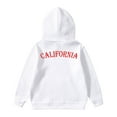 thumbnail image 4 of Girls Hoodie Long Sleeve Spring Letter California Print Hooded Sweatshirt(Big Boys), 4 of 5