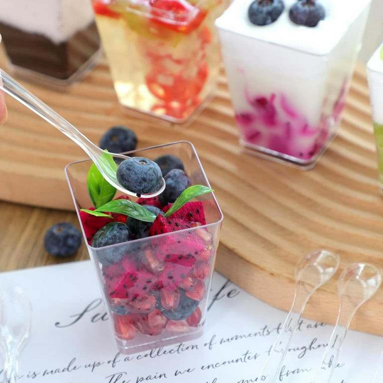 Disposable Plastic Dessert Cups With Lids 20-Pack Clear 150ml Jelly &  Pudding Containers For Easy Stacking & Freshness, Ideal For Parties & ...
