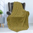 thumbnail image 4 of Floral Soft Flannel Fleece Throw Blanket, Pattern of Spring Season Pattern with Sunflowers Mother Nature Image, Cozy Plush for Indoor and Outdoor Use, 50" x 60", Khaki and Olive Green, by Ambesonne, 4 of 5