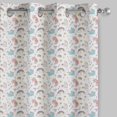 thumbnail image 2 of S4Sassy Cotton Duck Unicorn Rainbow White Kids Short Window&nbsp;Treatment Double Panel Eyelet&nbsp;Curtain&nbsp;Drapes- 54X63 Inches, 2 of 4