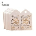 thumbnail image 1 of 100Pcs  Hanging Ornaments Unique Pattern Paper Christmas Theme Painted Paper Tag for Home, 1 of 8
