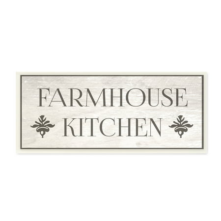 The Stupell Home Decor Collection Farmhouse Kitchen Typography Wall Plaque Art, 7 x 0.5 x