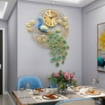 thumbnail image 5 of Luxury Large Peacock Wall Clock Metal Living Room Bedroom Wall Watch Decor, 5 of 23
