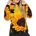 thumbnail image 4 of KLL Flower Bush Sunflower for Womens Pullover Hoodie with Pocket Hooded Long Sleeve Shirts Sweatshirt for Women-Large, 4 of 7
