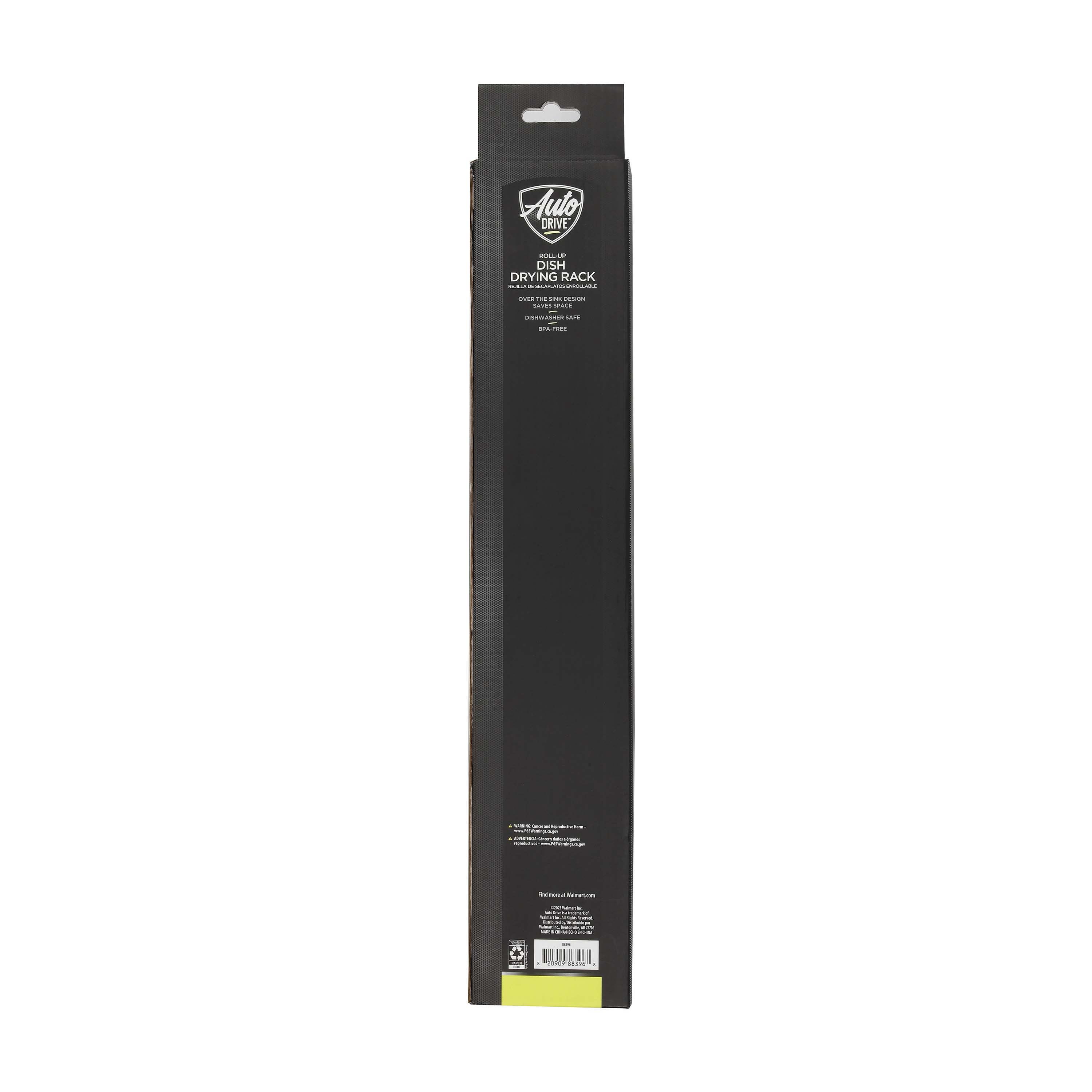 (2 pack) Auto Drive, RV Travel Roll-up Drying Rack, Black, 17.2-inch