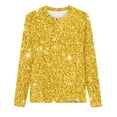 thumbnail image 4 of WRKEKC Womens Gradient Glitter Printed Crew Neck Pullover Long Sleeve Top Casual Shirt for Women Fashion Daily Wear Comfortable Outfit, 4 of 4