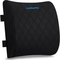 thumbnail image 1 of Almohada de apoyo lumbar LumbarPal para silla de oficina y coche, color negro, 1 of 7