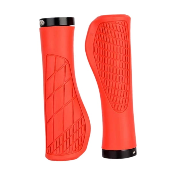 2 empuñaduras para manillar de bicicleta de carretera. Rojo naranja