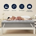 3 Inch Memory Foam Mattress Topper Twin Size, High Density DualLayer Memory Foam Bed Toppers