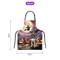 thumbnail image 5 of Spooky Halloween Night Witch Bloodhound Glowing Pumpkins Apron Dog Lover for Cooking Grilling Baking Painting Gardening - 12015, 5 of 5
