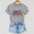 thumbnail image 4 of Weiqiqre Women's Clothing American Flag Shirt Women Patriotic Shirts 4th of July Flag Heart Graphic T-Shirts Short Sleeve USA Tee Tops, 4 of 7