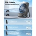 thumbnail image 4 of Ventilador de escritorio WHATOOK Small, 5000 mAh, batería de 25 horas, 100 velocidades, 4 of 7