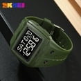 thumbnail image 4 of Square Mens Digital Watch Outdoor Sports Multi-Function Watch LED Waterproof Chronograph Electronic Watches, 4 of 5