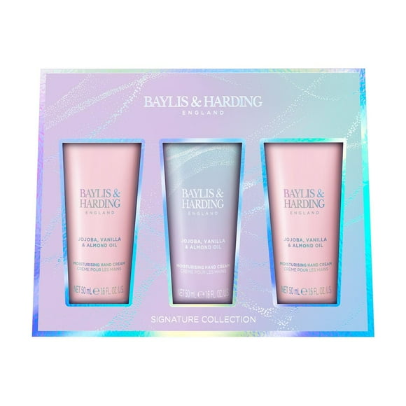 Baylis & Harding Set de regalo para mujer - Paquete para el cuidado de las manos - Paquete de 3 con aceite de jojoba, vainilla y almendras