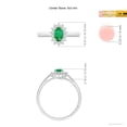 thumbnail image 6 of ANGARA Natural Princess Diana Inspired Emerald Ring with Diamond Halo in 14K White Gold for Women (Size-5x3mm) | May Birthstone, Birthday, Anniversary, Jewelry Gift for Women | Natural Emerald Ring, 6 of 10