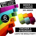 thumbnail image 5 of Birthday Party Decorations - Thicker, Wider, Longer - Multicolor Rainbow Colored Crepe Paper Rolls (red, Orange, Yellow, Green, Blue, Purple) Pack Of, 5 of 5