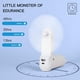 thumbnail image 2 of Ventilador portátil, ventilador de bolsillo, ventilador personal plegable alimentado por batería o USB, 3 velocidades, flujo de aire mejorado, mini ventilador silencioso recargable - Blanco TUNC Sencillez, 2 of 5