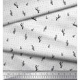 thumbnail image 2 of Soimoi Poly Georgette Fabric Brush Stroke & Cactus Tree Print Sewing Fabric Yard 52 Inch Wide, 2 of 3