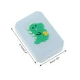 thumbnail image 3 of Unique Bargains 1 Set Contact Lens Case Contact Lens Container Contact Lens Carrier Dinosaur Pattern 1.57"x2.36"x0.98" Blue, 3 of 5
