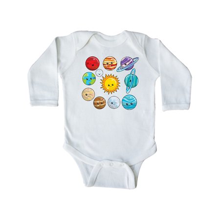 

Inktastic Happy Sun Moon and Planets Gift Baby Boy or Baby Girl Long Sleeve Bodysuit