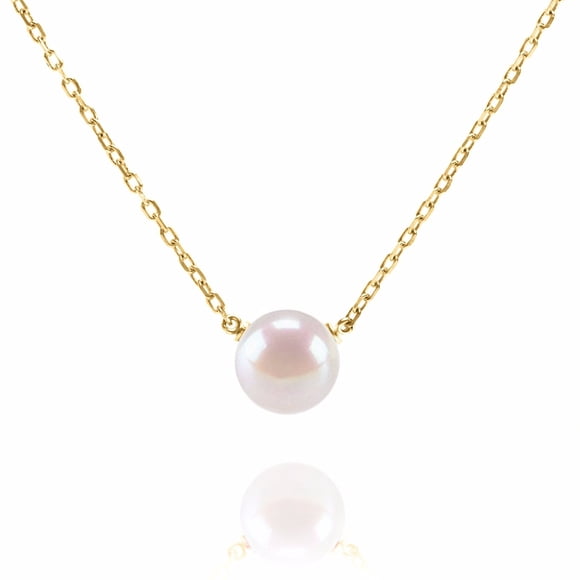 Collar PAVOI con perla cultivada en agua dulce bañada en oro amarillo