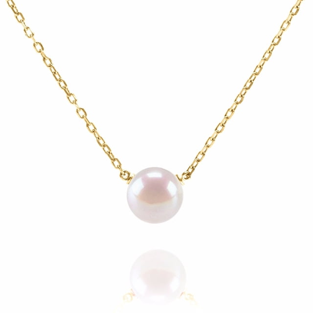 Collar PAVOI con perla cultivada en agua dulce bañada en oro amarillo