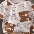 thumbnail image 4 of CAUYDY Toddler Baby 5T 6T 7T Girl Boy Summer Pajamas Kids Clothes 2Pcs Breathable Graphic T-Shirt & Elastic Shorts 3-9M 9-12M 12-18M Child Sleepwear (Sizes 3-6 Months,F2-Brown), 4 of 4